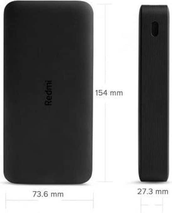Xiaomi Redmi 18W Fast Charge Power Bank 20000mAh Black