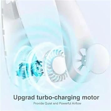 PEETTA Portable Neck Fan, 360° Cooling Personal Fan,Wearable Quiet Fan for Outdoor Indoor, father's Gifts for Mom Dad, Free Adjustment Personal Wearable Neck Fan Suitable for Traveling and Office