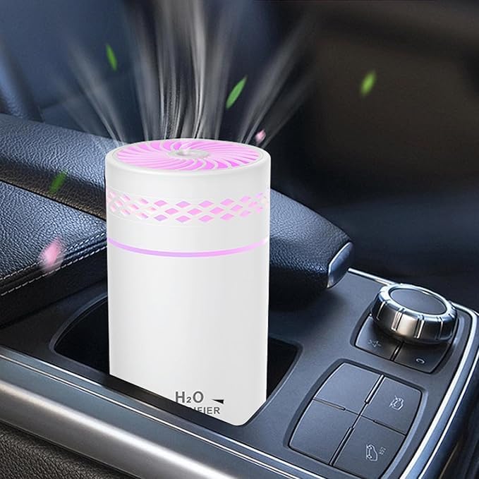 PEETTA Car Humidifier | Mini Cool Mist Air Humidifier,Cool Mist Air Humidifier With Colorful Light Mini USB Humidifier, Quiet For Car, Plants, Large Room