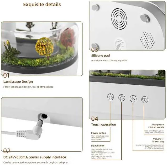 PEETTA Raindrop Aroma Diffuser 250ml Capacity Rain Cloud Humidifier Romantic Changeable Warm decor Night Light Rain Aromatherapy Air Freshner Diffusers for Home, Office, Bedroom (White)