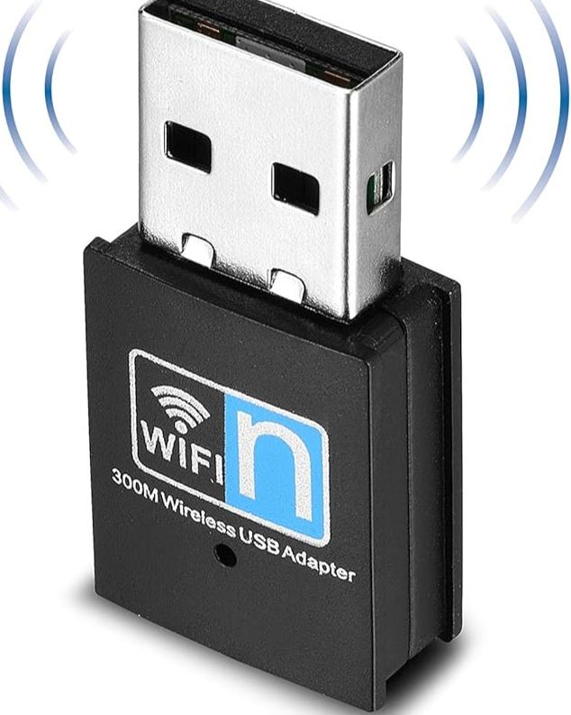 WiFi Dongle, 300Mbps Mini Wireless Network USB Wi-Fi Adapter for PC Desktop Laptop - Supports Windows 10/8/8.1/7/Vista/XP, macOS, and Linux