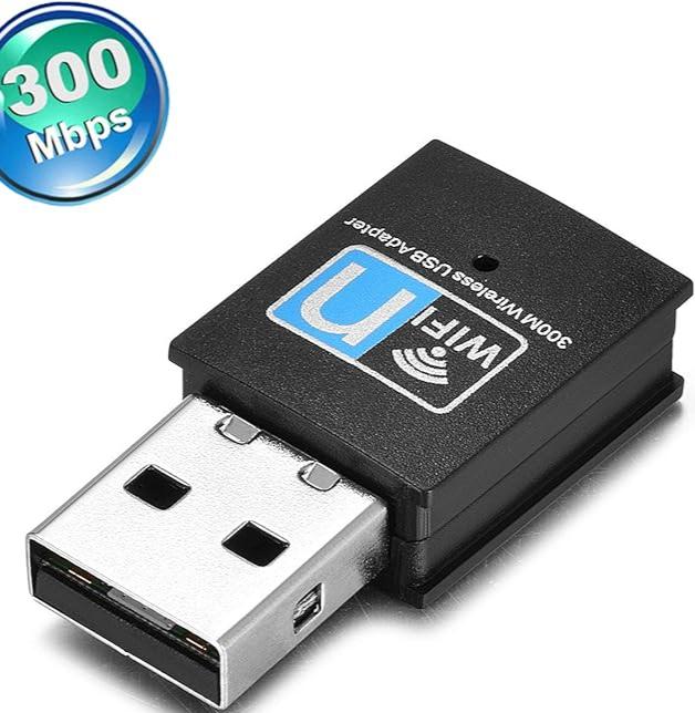 WiFi Dongle, 300Mbps Mini Wireless Network USB Wi-Fi Adapter for PC Desktop Laptop - Supports Windows 10/8/8.1/7/Vista/XP, macOS, and Linux