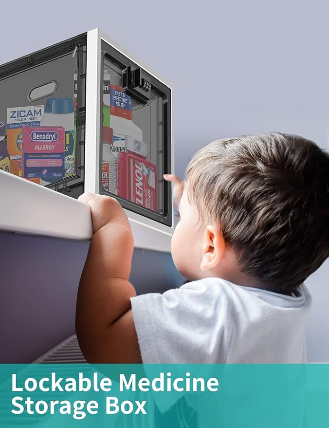 Safety plastic medical storage box with lock childproof first aid lockable