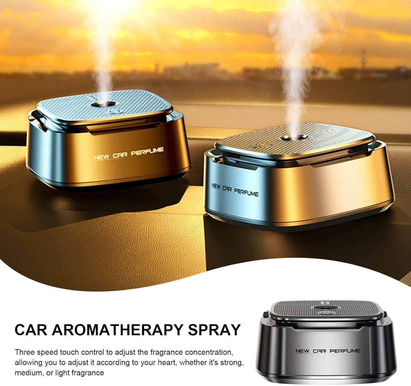 Smart Car Air Freshener with AI Intelligent Aromatherapy – Adjustable Fragrance Diffuser