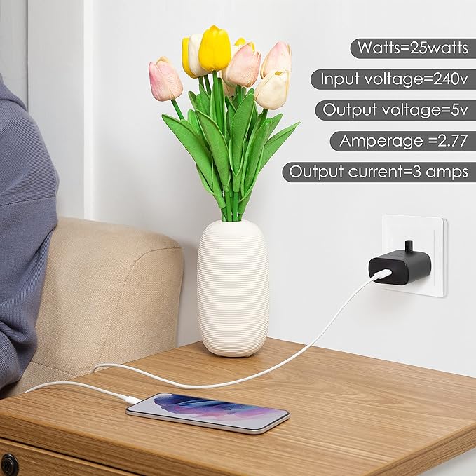 Samsung 25W PD Adapter with cable, Black