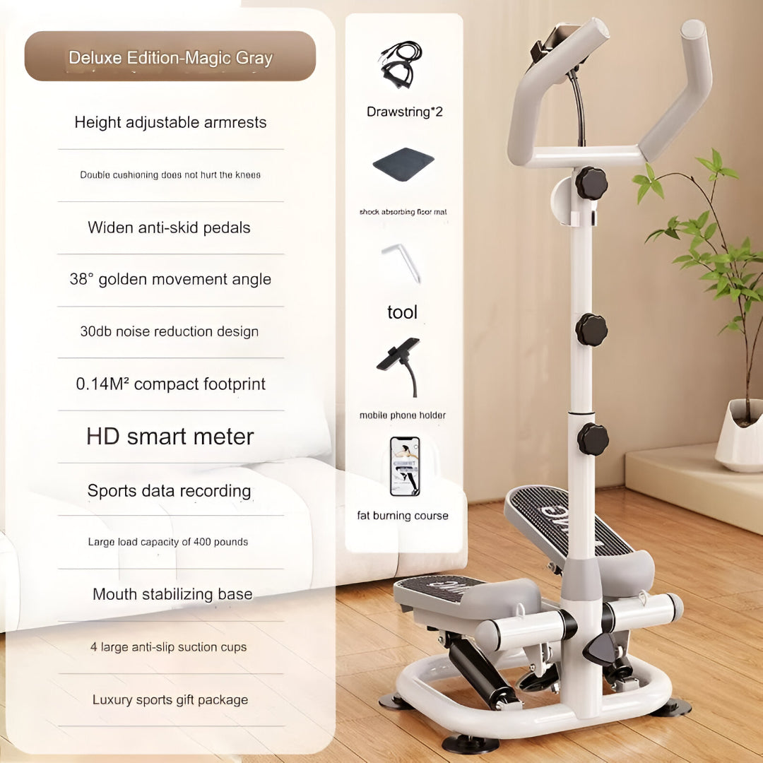 Mini Hydraulic Stepper with Handle – Compact Fitness Stair Climber for Home Workout, Weight Loss & Leg Training