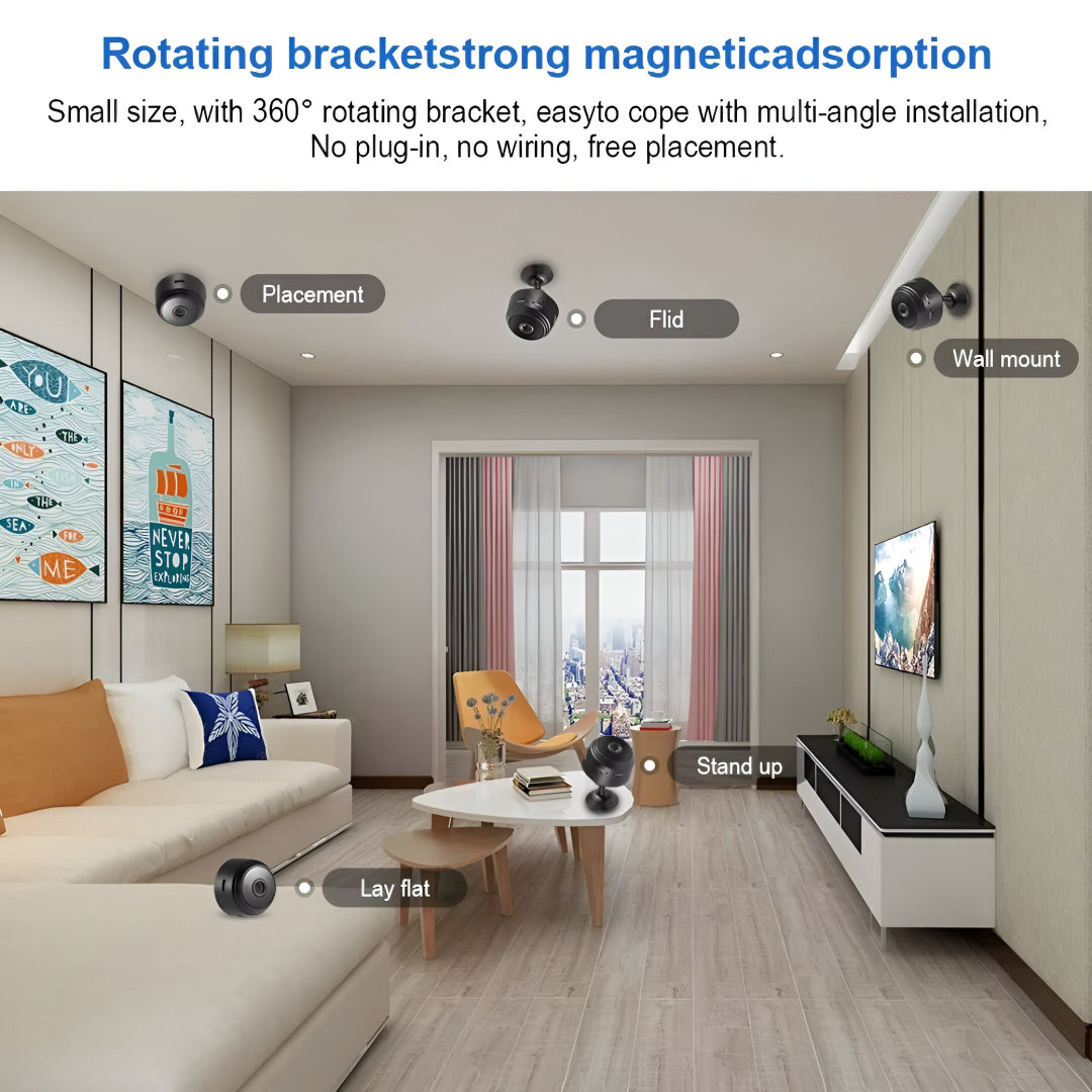 A9 Mini WiFi Camera 1080P HD Wireless IP Security Camera with Night Vision & Magnetic Mount
