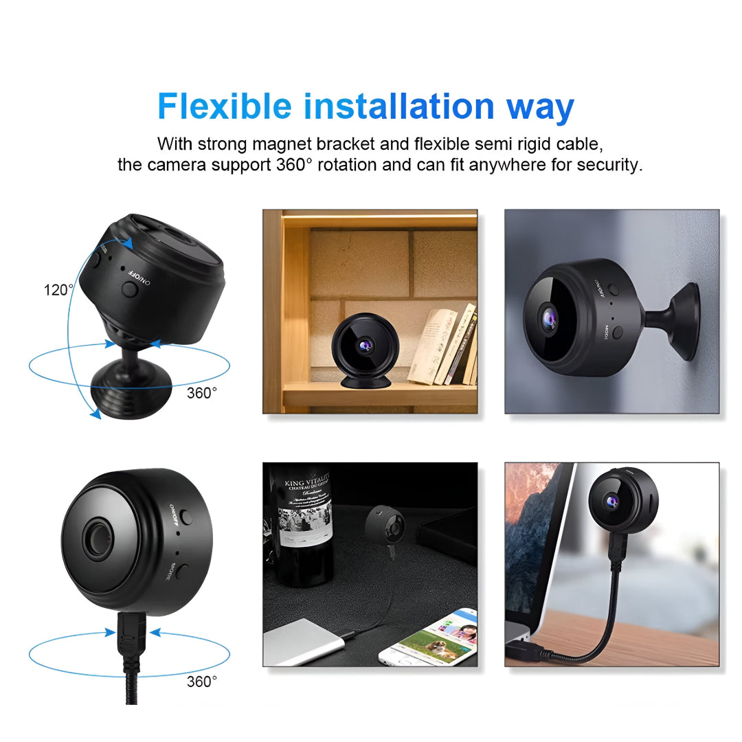 A9 Mini WiFi Camera 1080P HD Wireless IP Security Camera with Night Vision & Magnetic Mount