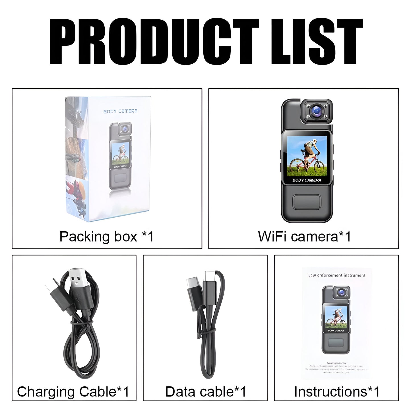 Body Camera 4K HD – Mini Portable Video Recorder with 180° Rotatable Lens