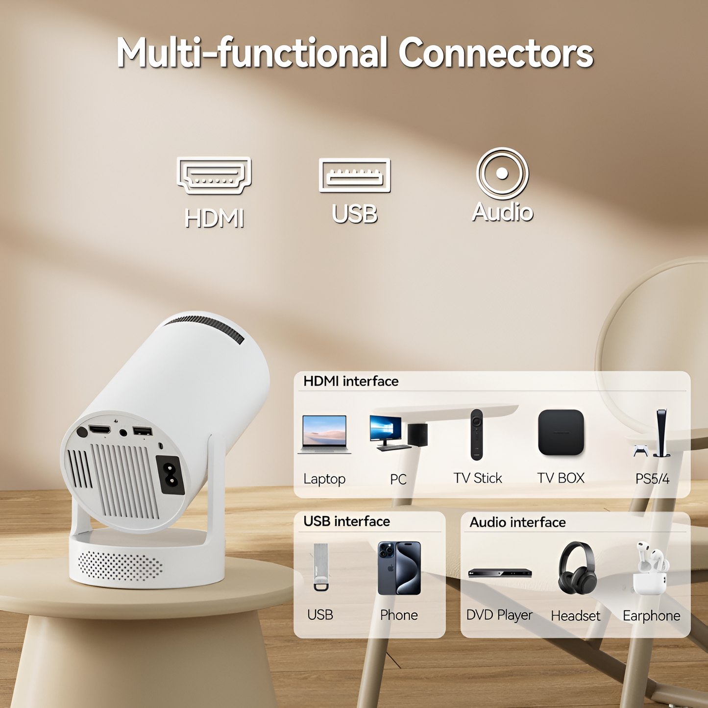 HY300 Pro HiFi Smart Projector