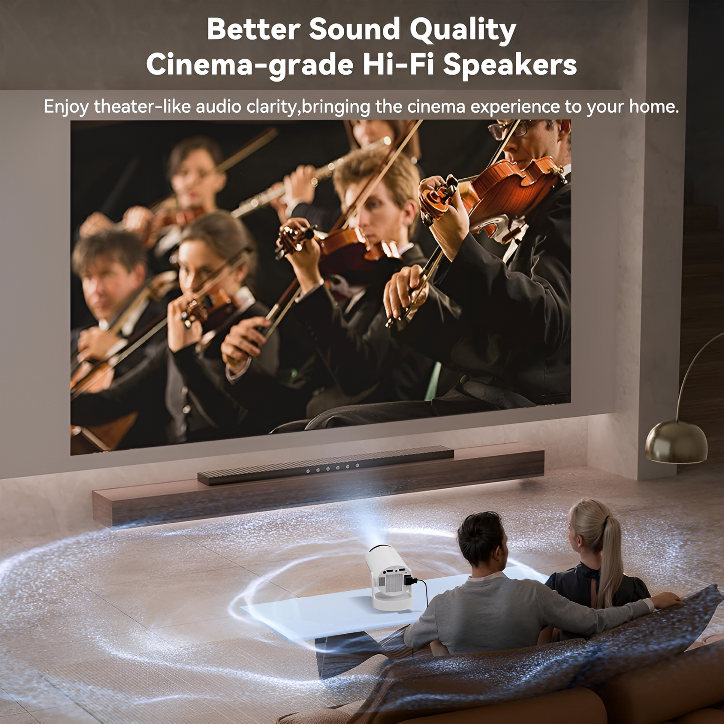 HY300 Pro HiFi Smart Projector