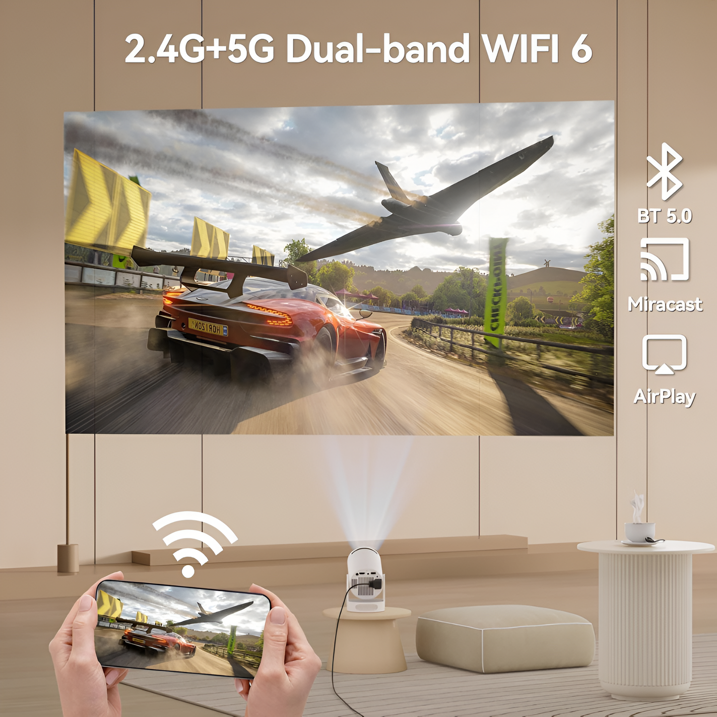 HY300 Pro HiFi Smart Projector