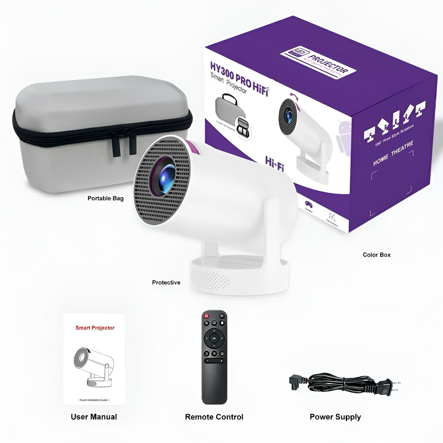 HY300 Pro HiFi Smart Projector