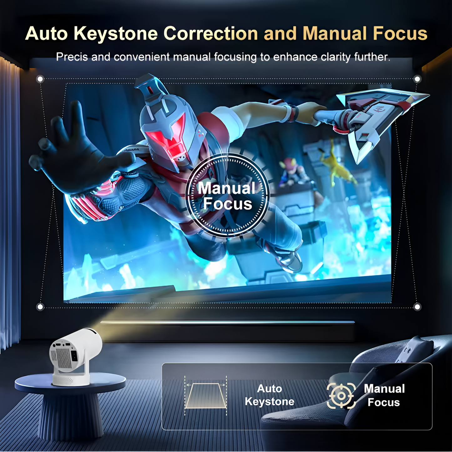 HY300 Pro HiFi Smart Projector
