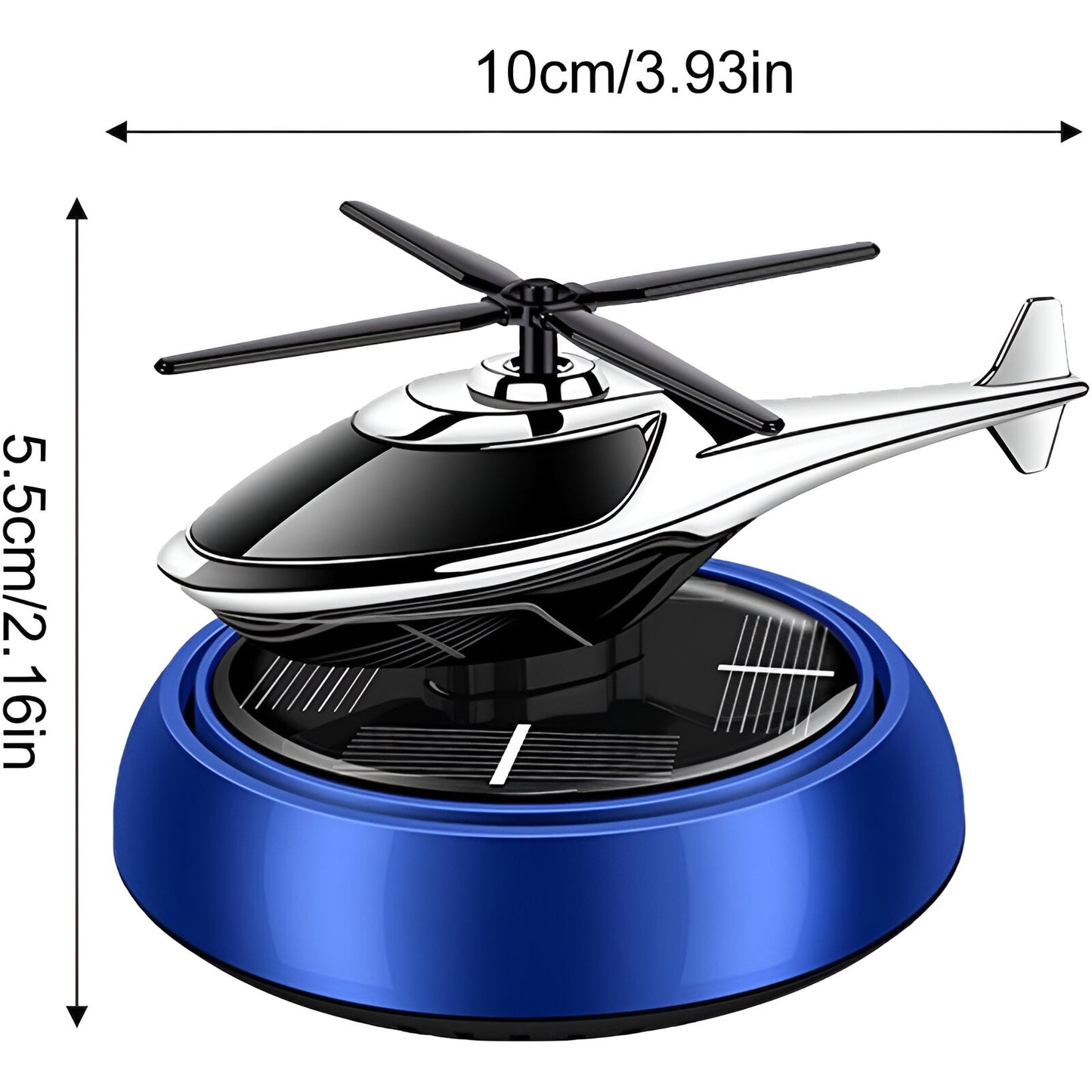 Solar Car Fragrance | Helicopter Solar Car Aromatherapy Diffuser – Rotating Dashboard Air Freshener with Long-Lasting Fragrance