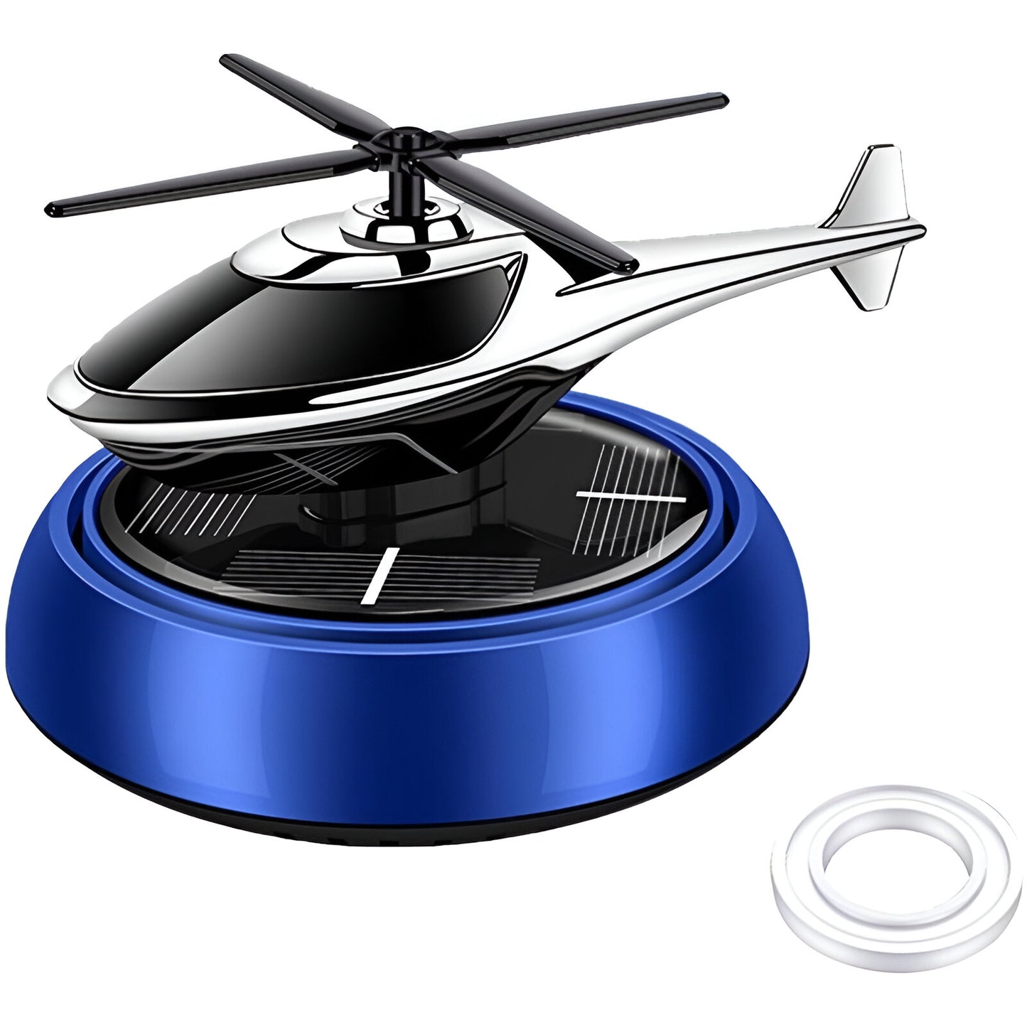 Solar Car Fragrance | Helicopter Solar Car Aromatherapy Diffuser – Rotating Dashboard Air Freshener with Long-Lasting Fragrance