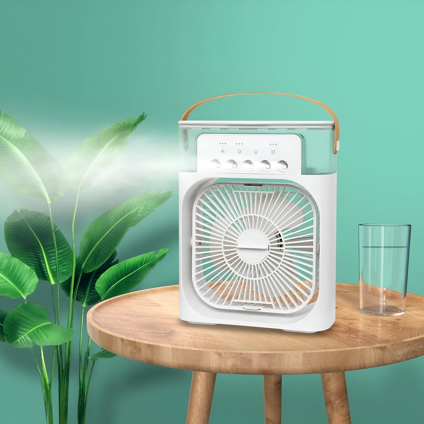 Mini Cooling Fan – Portable 3-in-1 Air Conditioner | Humidifier | LED Night Light | 600ml Tank | USB Powered