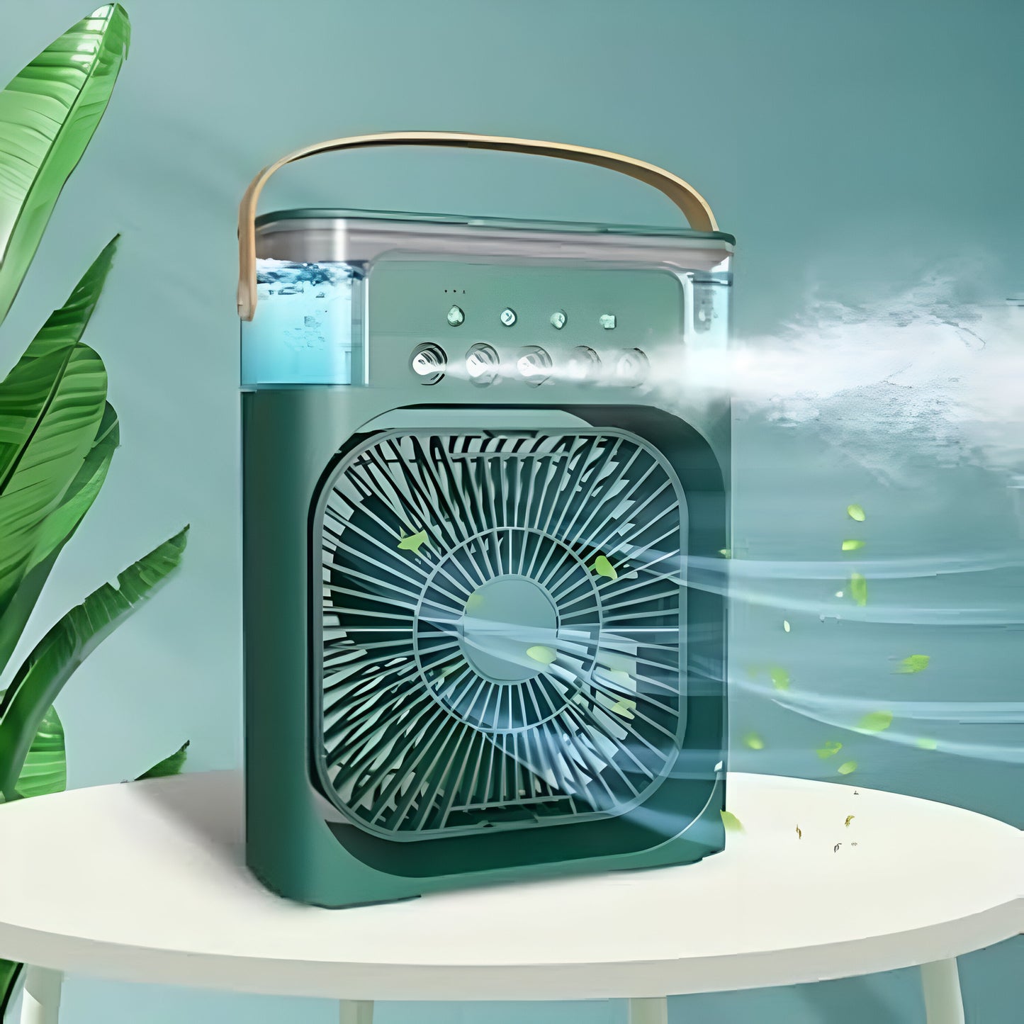Mini Cooling Fan – Portable 3-in-1 Air Conditioner | Humidifier | LED Night Light | 600ml Tank | USB Powered