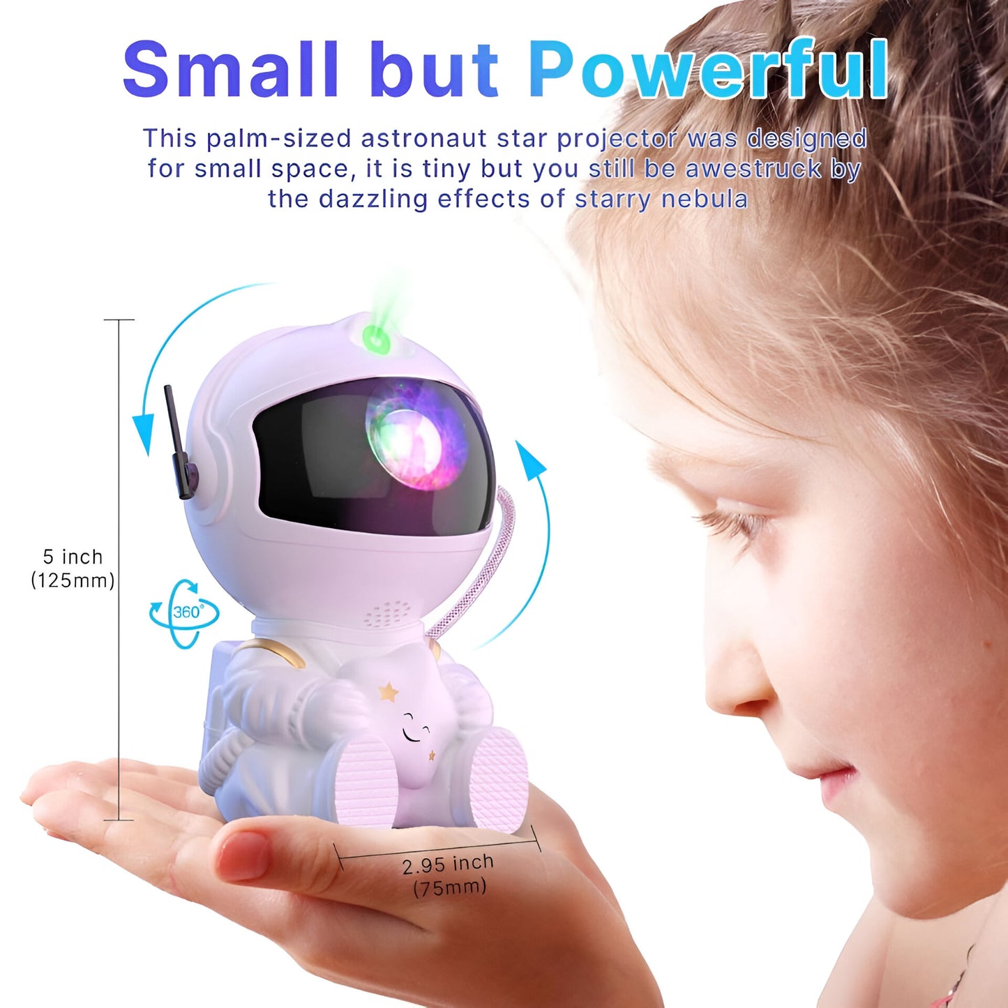 Astronaut Galaxy Projector Lamp – Nebula Star Light with Remote Control
