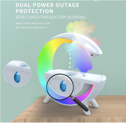 humidifier - cool mist humidifiers with antigravity design, humidifier integrated switch, 350ml large capacity, colorful dazzling light, double power-off protection, fast humidification speed