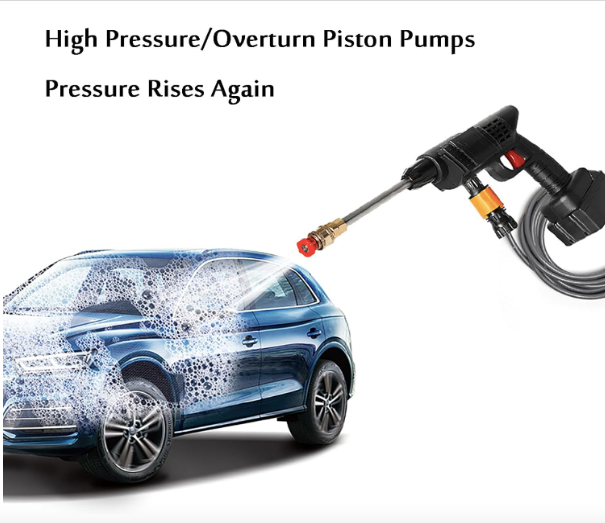 Portable High Pressure Spray Water Gun, Cordless Handheld Power Cleaner Water Gun, Various Water Spray Modes, Replaceable Nozzle, for Washing Cars/Fences/Siding