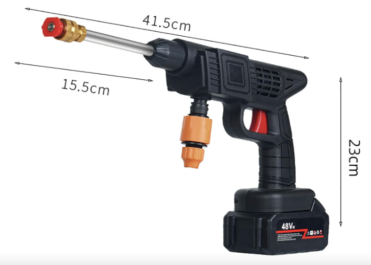 Portable High Pressure Spray Water Gun, Cordless Handheld Power Cleaner Water Gun, Various Water Spray Modes, Replaceable Nozzle, for Washing Cars/Fences/Siding