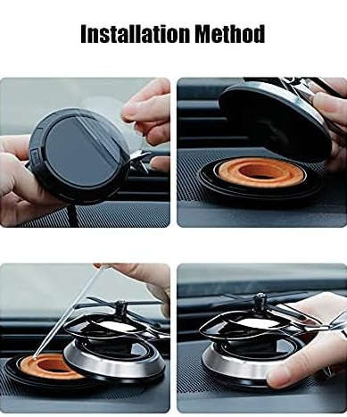 Solar-Powered Rotating Helicopter Aromacure Air Freshener for Car Interior