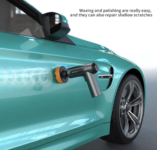 car wireless polishing machine, cordless car buffer polisher kit usb charging digital display for household car detailing/waxing
