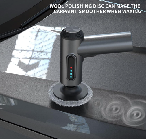 car wireless polishing machine, cordless car buffer polisher kit usb charging digital display for household car detailing/waxing