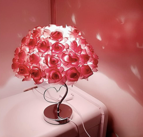 Modern Colorful Rose LED Table Lamp Loving Heart