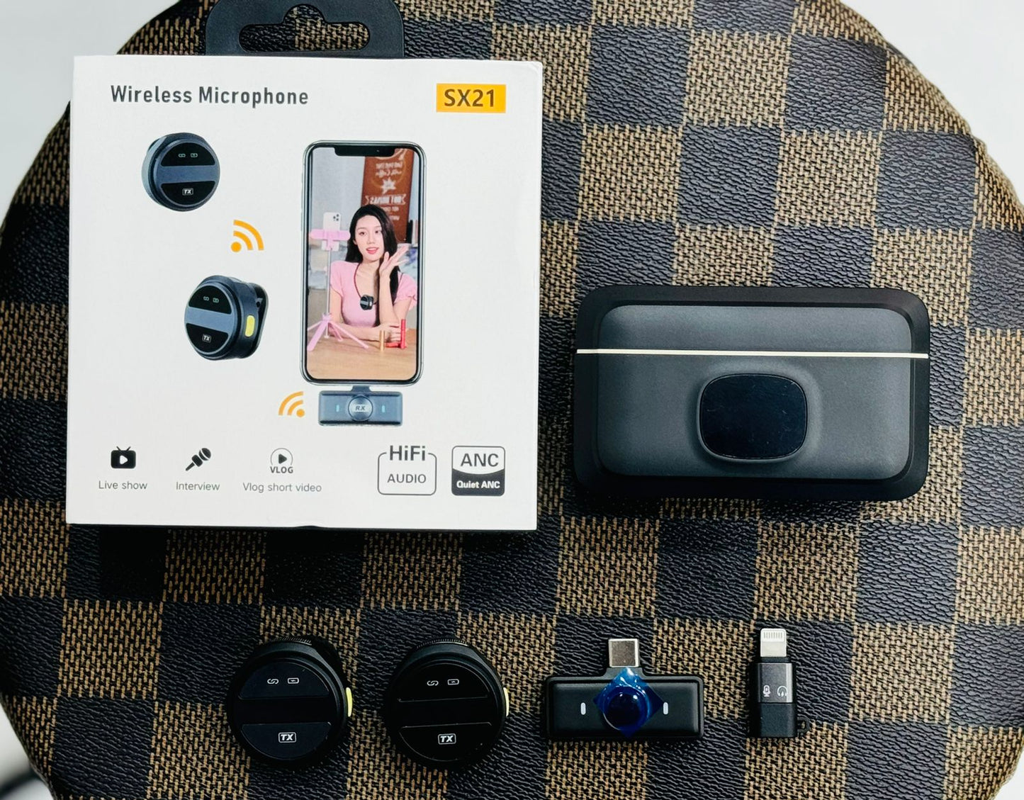 Wireless Microphone SX21, Double Mic, Double Connector