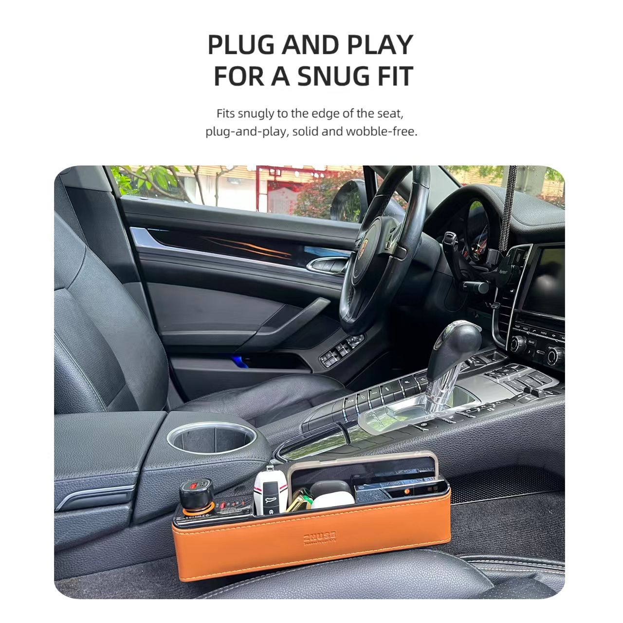 Car Seat Filler Between Front Seat Center Console Organizer Universal Fit Multifunctional Practical Car Seat Collector Filler