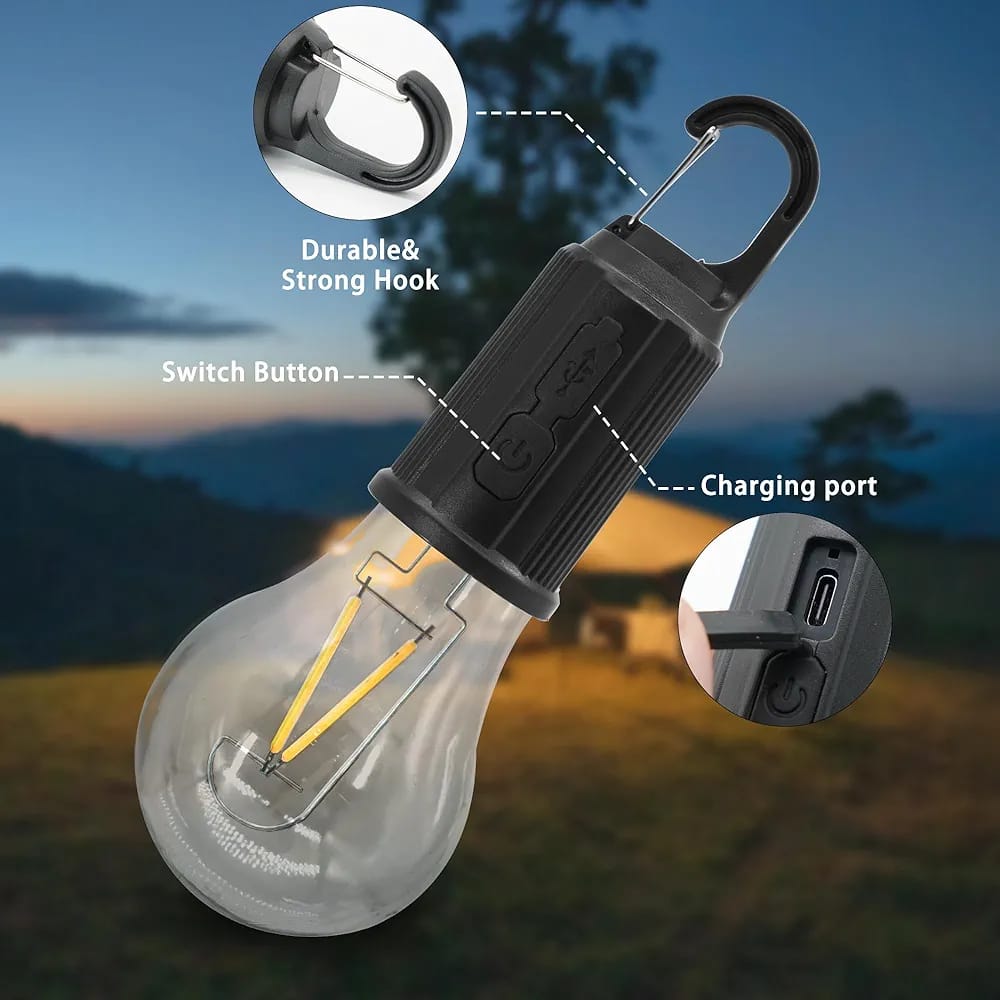 Lighting Modes Tent LED Lamp Portable Emergency Camping Lights with Clip Hook LED Lantern