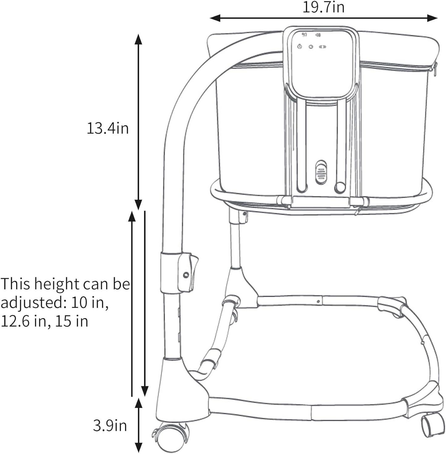 Mastela Deluxe 3-in-1 Bassinet - Supports 3 to 18 kg