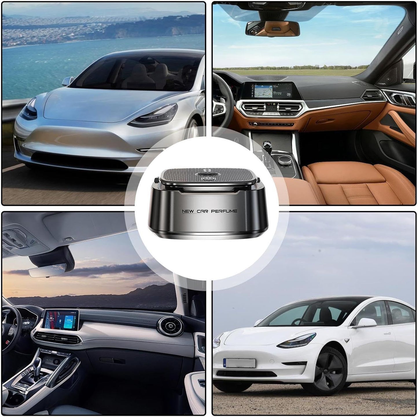 Smart Car Air Freshener with AI Intelligent Aromatherapy – Adjustable Fragrance Diffuser