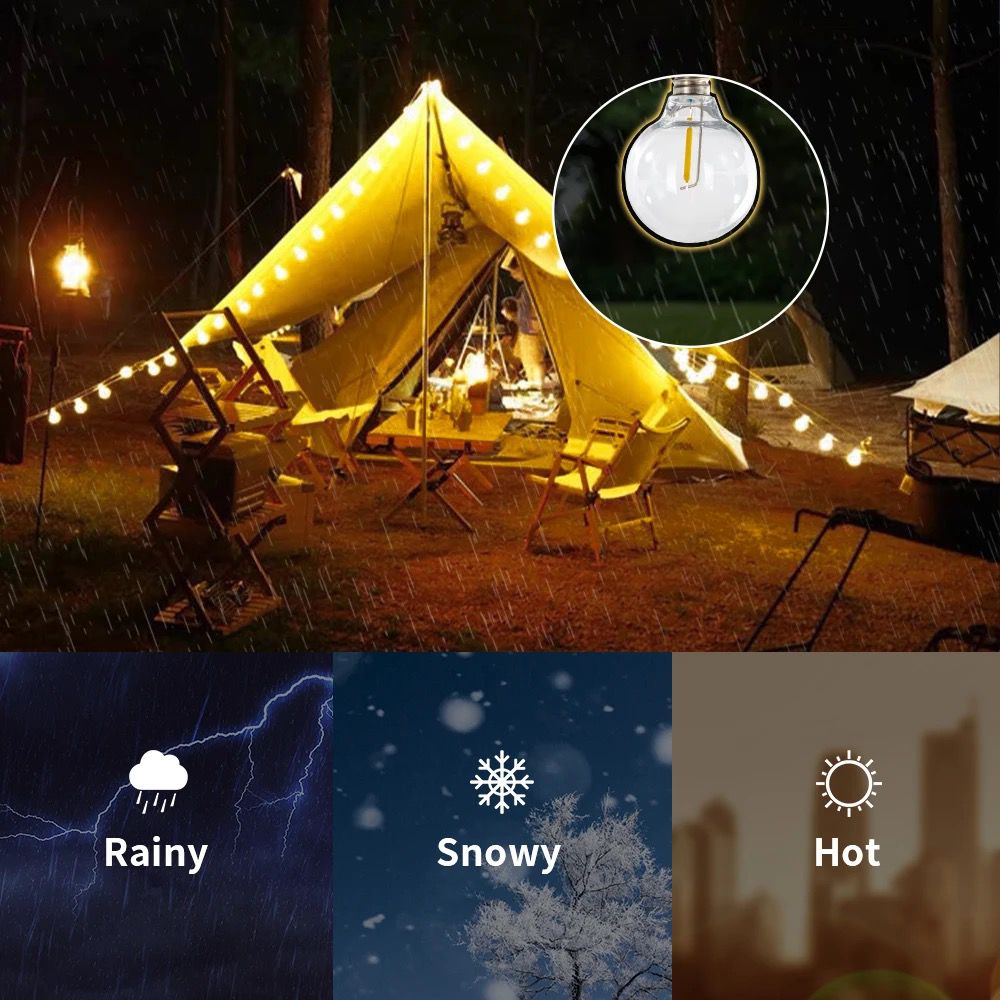 String Lights With Solar Panel