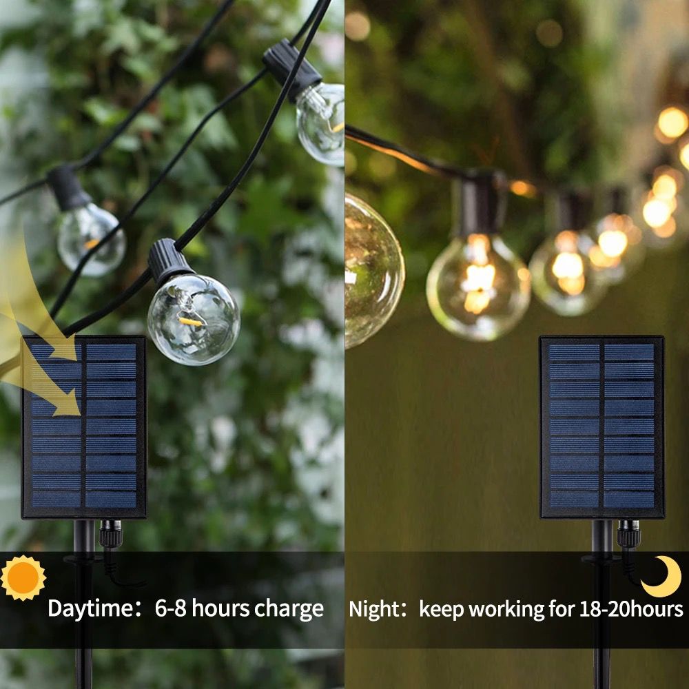 String Lights With Solar Panel