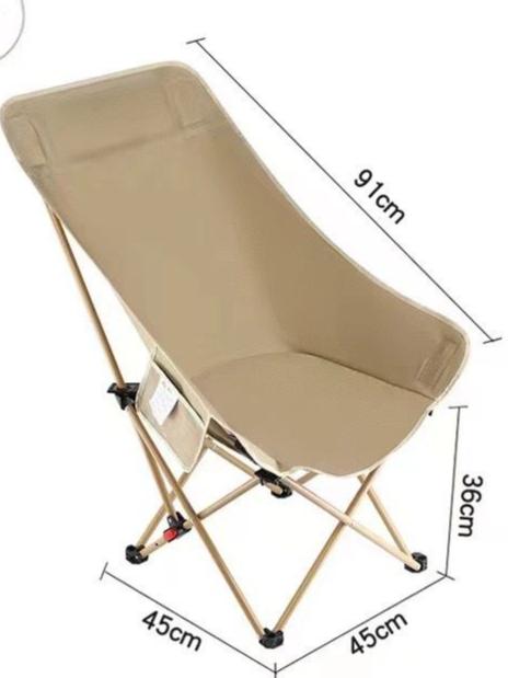 Toborher High Back Folding Camping Chair, Upgraded Thickened Steel Pipe, Padded with Cotton, Side Pocket & Carry Bag