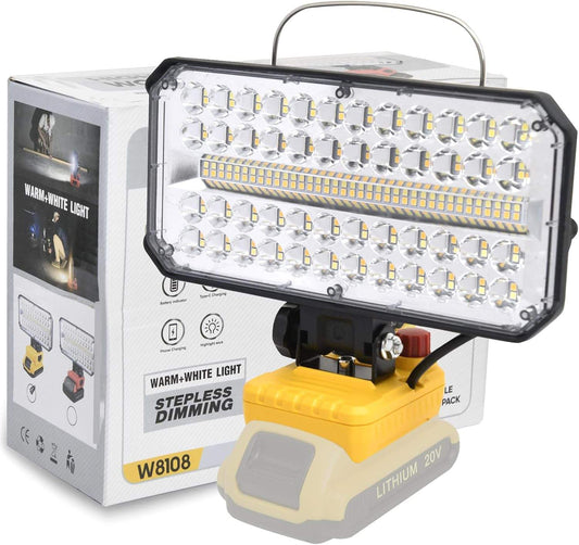 PEETTA 4000LM 35W Cordless Rechargeable Magnetic LED Work Light – Battery Operated, Magnetic Base, and Hook for Hands-Free Use – Portable LED Work Light for Garage, Workshop, and Outdoor Projects