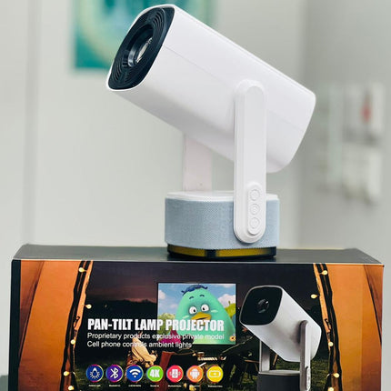 PEETTA Portable Mini Cinema Rechargeable Projector 5000 Lumens HD Smart Projector With 150 Inches Screen Display Lamp 4K Cinema Projector 230 Degree Rotating Screen Mobile Phone Projection (HY400)
