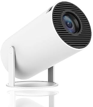 PEETTA Smart Mini Projector 4K 5G WIFI, Big Screen Experience with Premium 360 Sound, 5.0 Bluetooth Movie Projector Compatible With Android/iOS/Windows/TV Stick/HDMI/USB/Audio 3.5 White