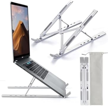 PEETTA Adjustable Laptop Stand, Portable Ergonomic Foldable Design