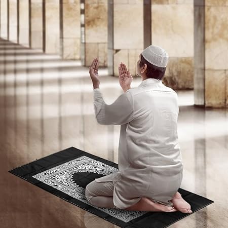 PEETTA Prayer Mat (Pack of 4), Easy to Carry, Foldable, Portable, travel Rug with compass