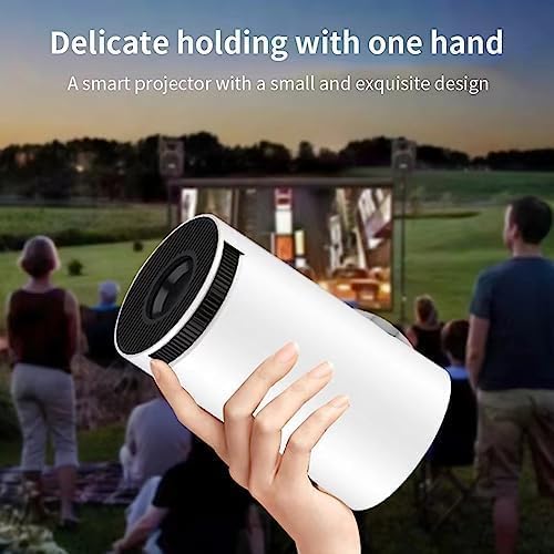 PEETTA Smart Mini Projector 4K 5G WIFI, Big Screen Experience with Premium 360 Sound, 5.0 Bluetooth Movie Projector Compatible With Android/iOS/Windows/TV Stick/HDMI/USB/Audio 3.5 White
