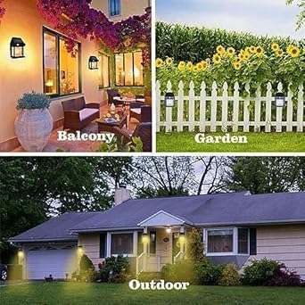 PEETTA Bulb led Solar Outdoor Garden Wall Light with Sensor Wireless ip65 Solar Wall lamp-1 PIC(Black/White)