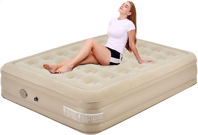 Outdoor Inflatable Mattress Camping Folding Bed Automatic Inflatable Heightened Single Double Air Mat Self-driving Sleeping Bed