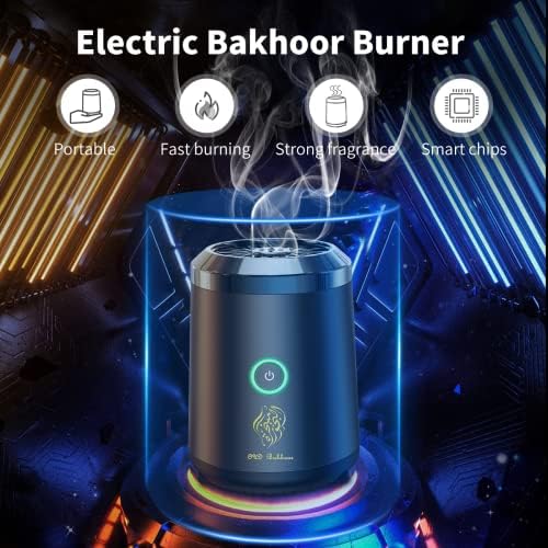 PEETTA Bukhoor Burner, Electric Oud Incense, Aroma Diffuser with long lasting battery, Usb Rechargeable, Great gift for Home, Car, Desert Camping & Travel.