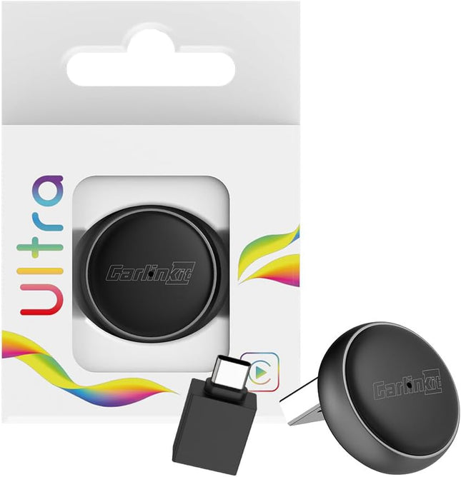 Carlinkit Mini Ultra3 Wireless CarPlay & Android Auto Adapter | Plug & Play 2.4G/5G WiFi for OEM Wired Cars
