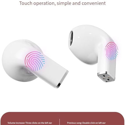 Pink Heart Wireless Earbuds for Girls Kids, Cute Mini Tiny Small Invisible Earbuds Wireless Bluetooth for Small Ears Canals Women Rose Gold Kawai Blue Tooth Ear Buds for iPhone Android