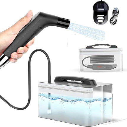 Compact Bidet Sprayer for Travel – Portable Electric Shattaf (شطاف المسافر), USB Rechargeable Handheld Bidet with Adjustable Water Pressure